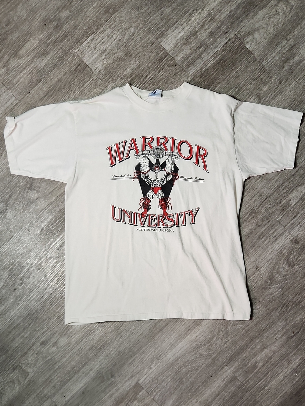 Vintage Ultimate Warrior University Graphic T-Shirt - White